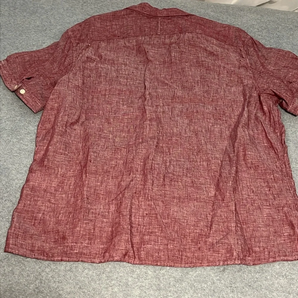 Banana Republic Camden Linen Shirt Mens XL Button Shortsleeve Coastal